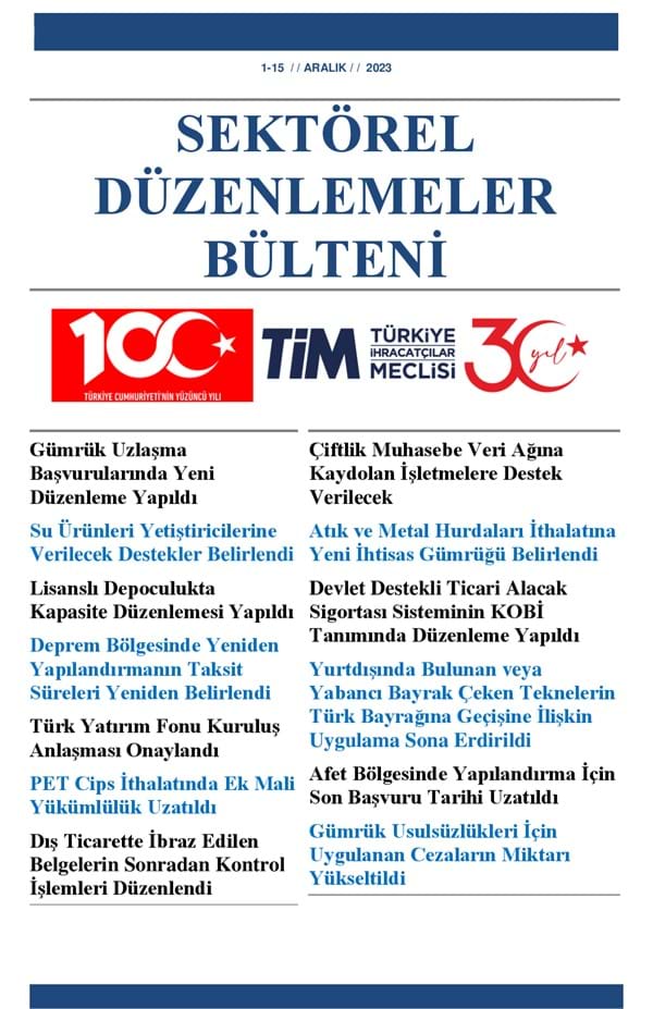 1-15 Aralık 2023 Bülteni 